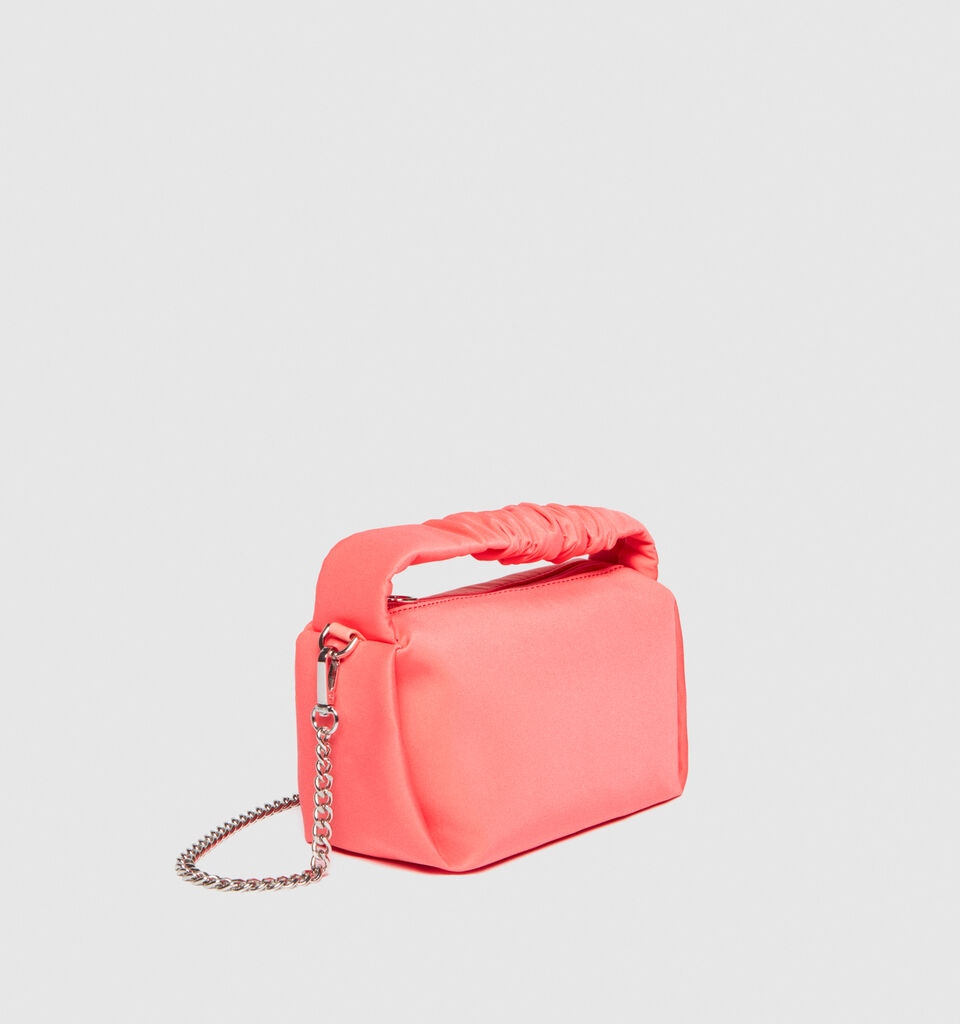 Handbag with rouched handle - null - Coral | Sisley image number 6